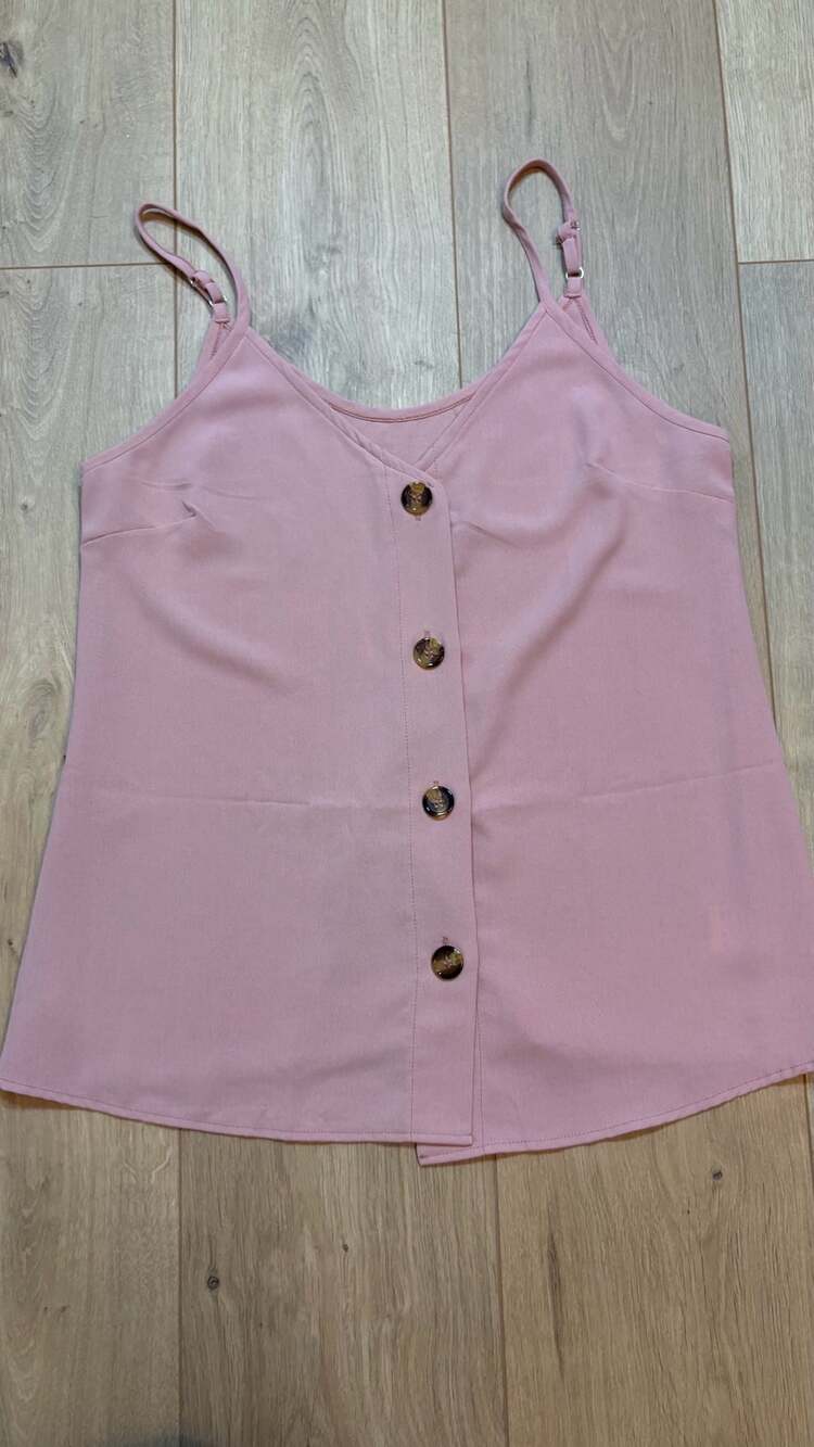 Unbranded Button Front Camisole Size S Pink